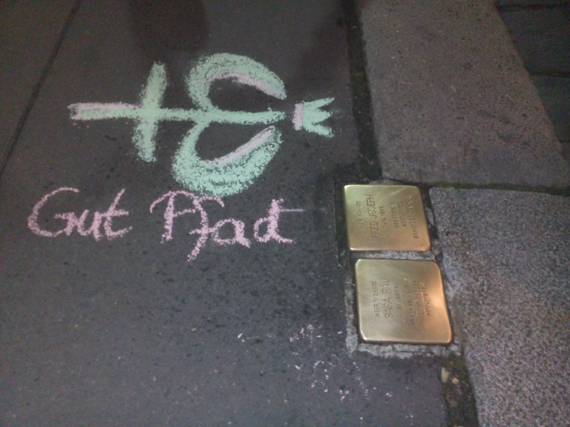 Bilder von der Pfadi-Stolperstein-Putzaktion